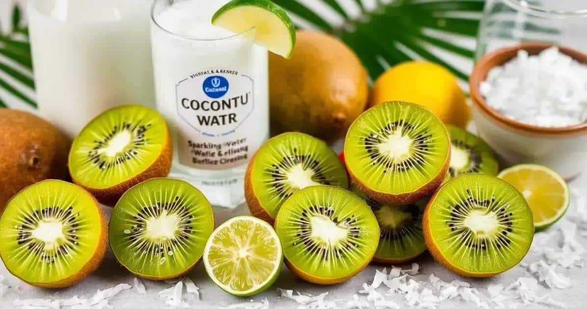 Ingredientes para el Mocktail de Kiwi con Espuma de Coco
