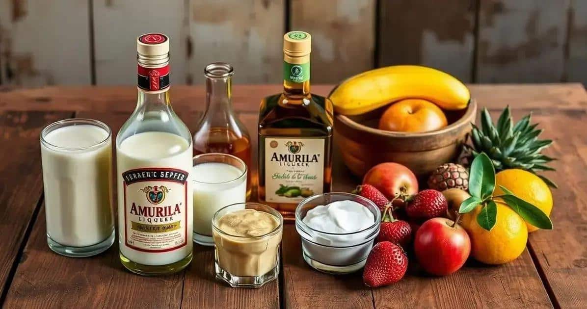 Ingredientes para la Bebida de Amarula