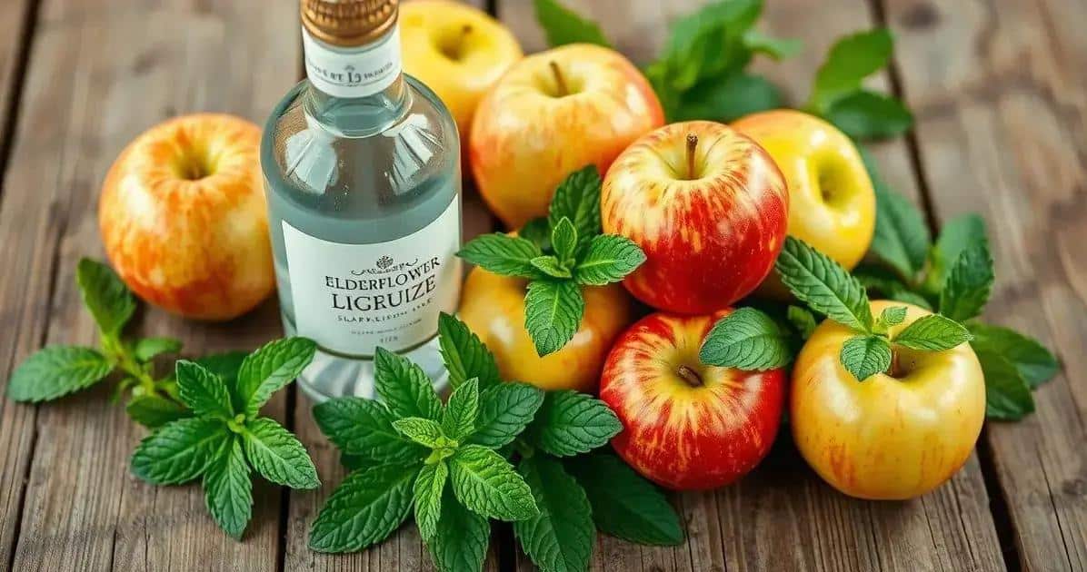 Ingredientes para la Bebida de manzana blossom