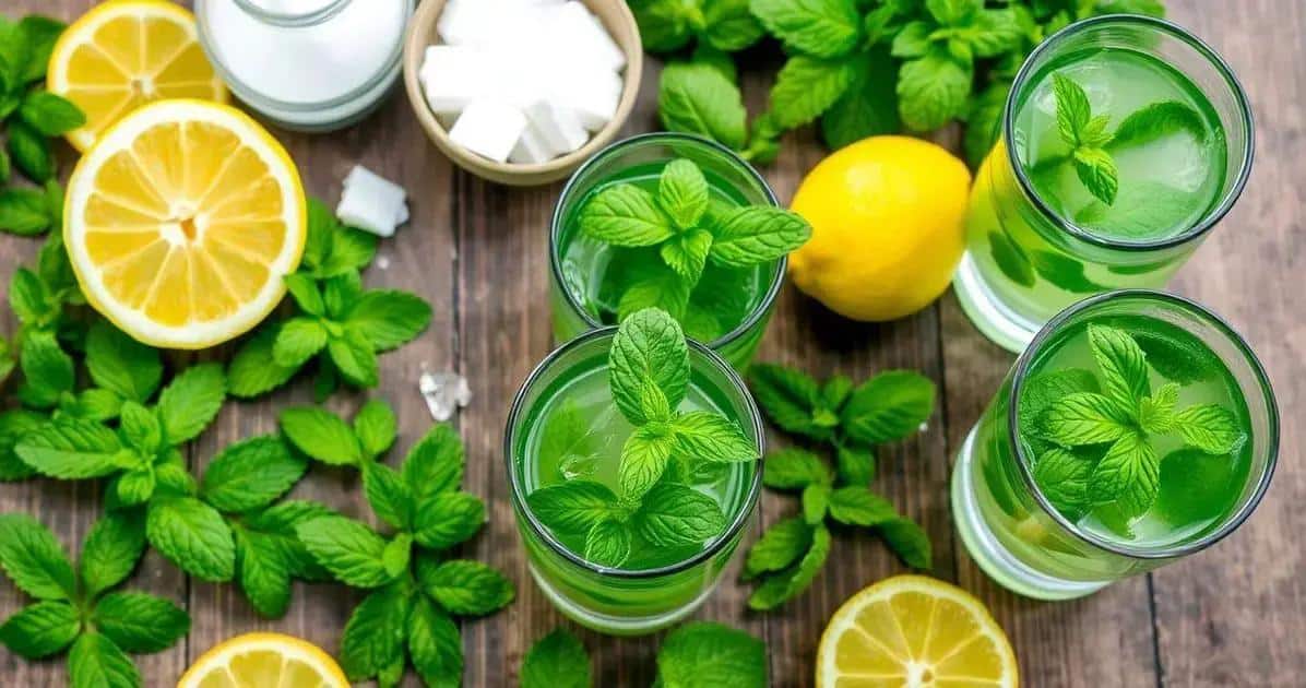Ingredientes para la Bebida de Menta Ingredientes para la Bebida de Menta