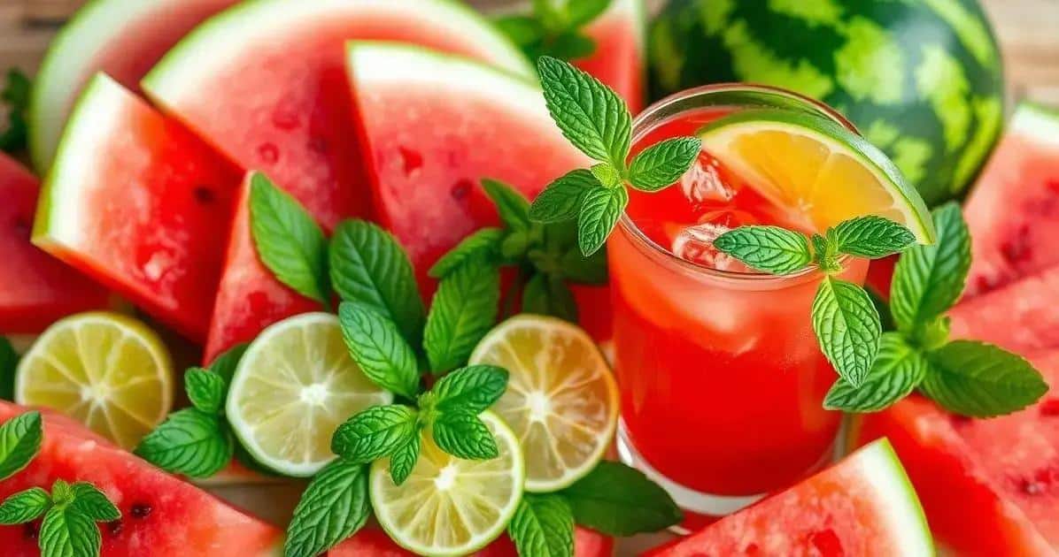 Ingredientes para la bebida de sandía