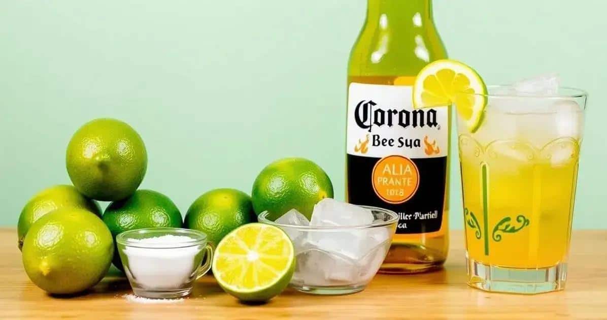 Ingredientes para la Caipiroska de Corona