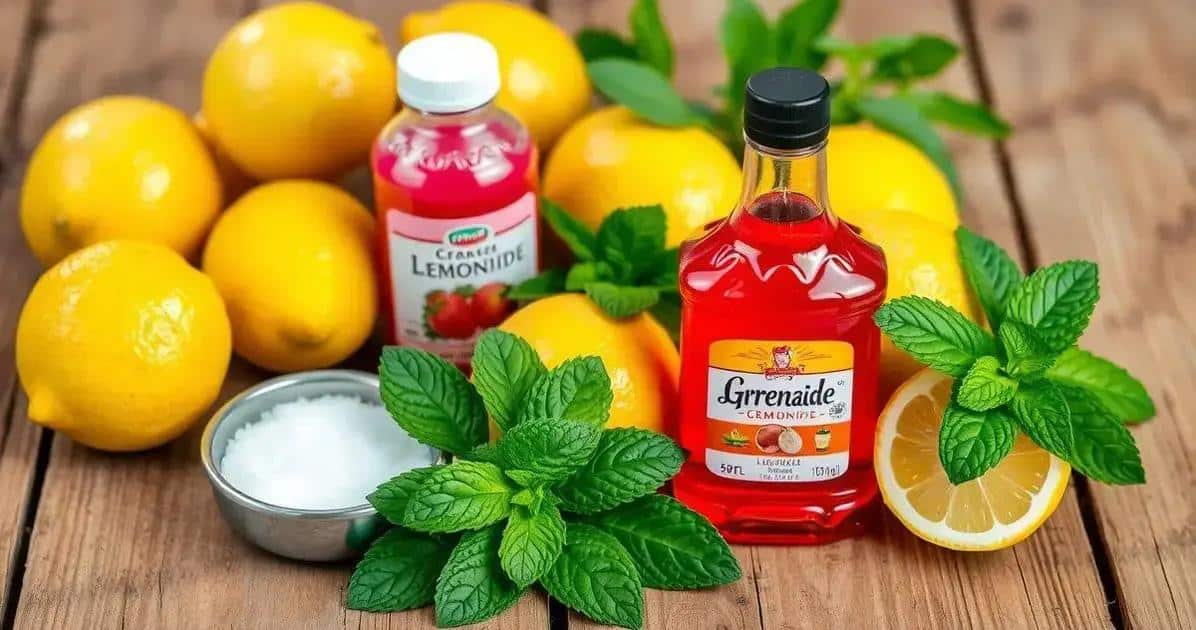Ingredientes para la Receta de Limonada Rosa