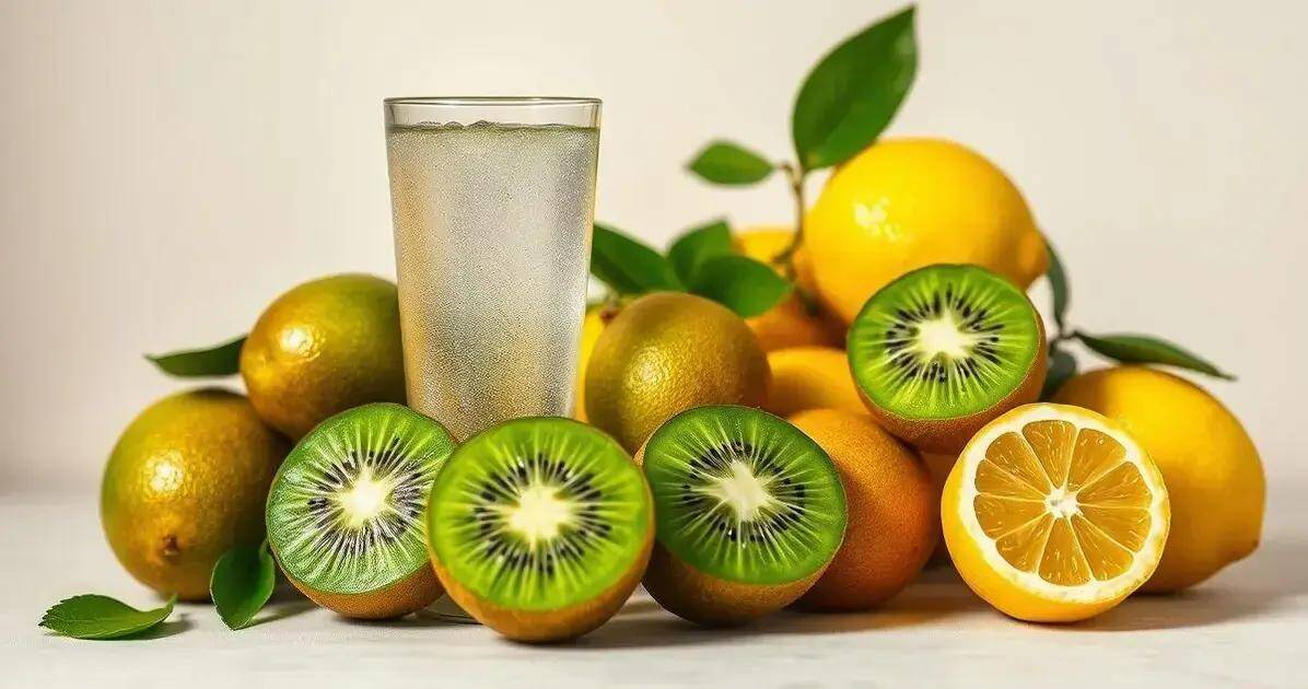 Ingredientes para la Soda de Kiwi con Limón Siciliano