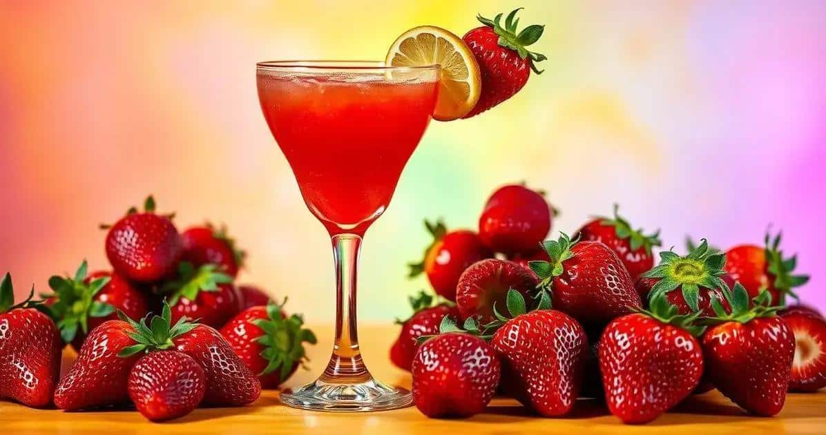 Ingredientes para preparar el Daiquiri de fresa