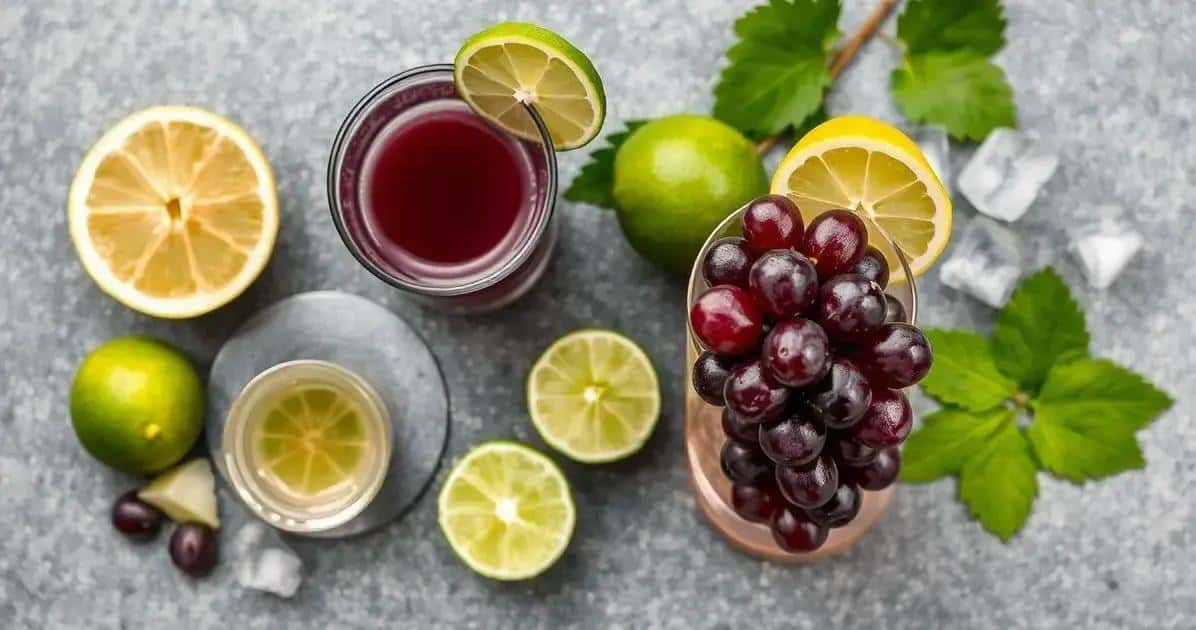 Ingredientes para preparar el Daiquiri de uva