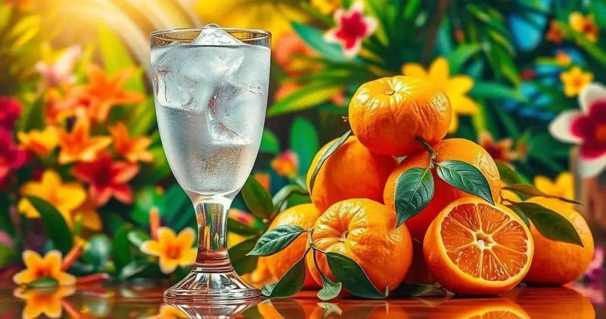 Ingredientes para un Daiquiri de mandarina