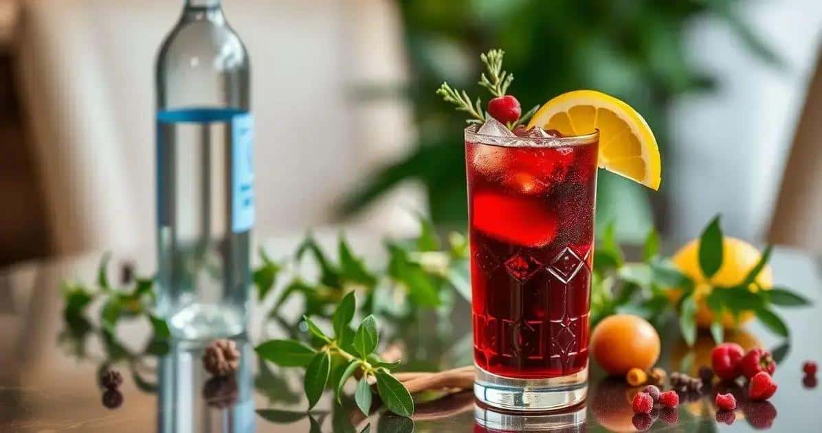 Ingredientes para una bebida con vino tinto