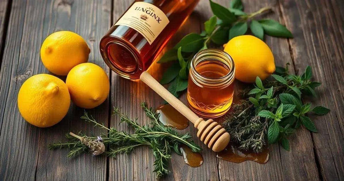 Ingredientes para whisky con limón siciliano y miel