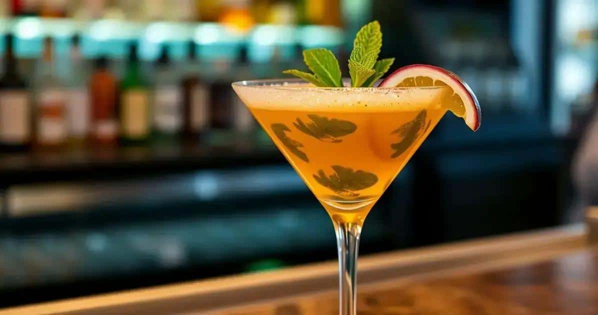 Martini con Espuma de Maracuyá y Menta: ¡La Bebida Refrescante que Debes Probar!
