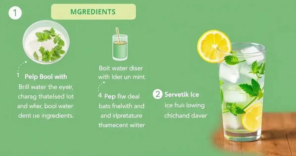 Método de Preparación de Bebida de Menta Método de Preparación de Bebida de Menta