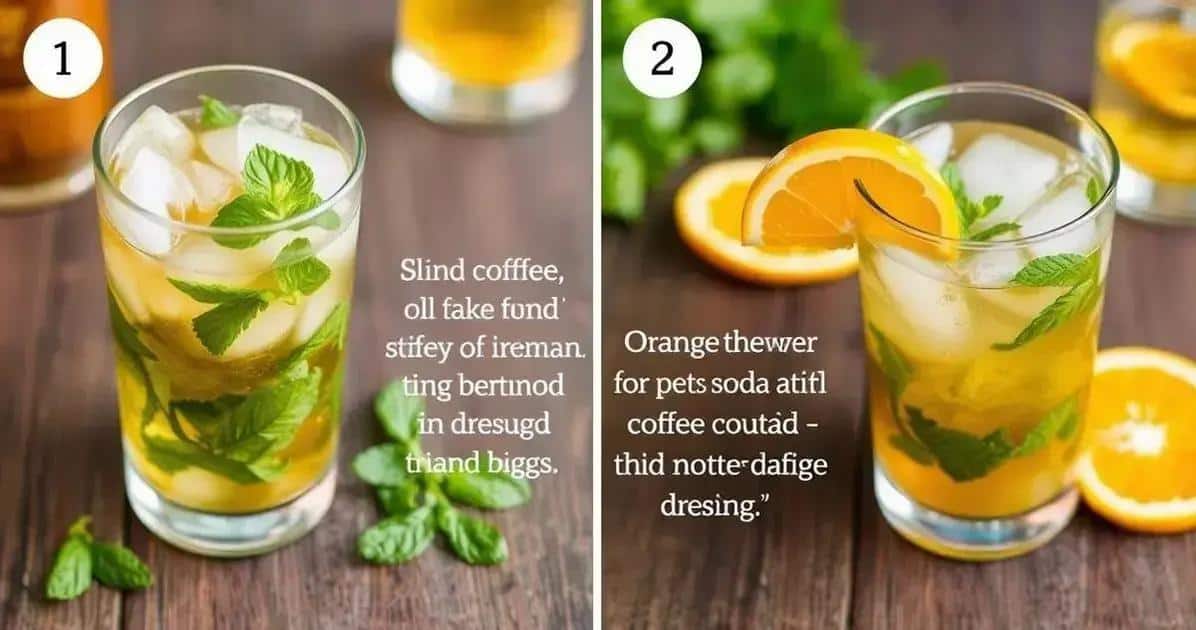 Método de preparación de café con soda de naranja y menta