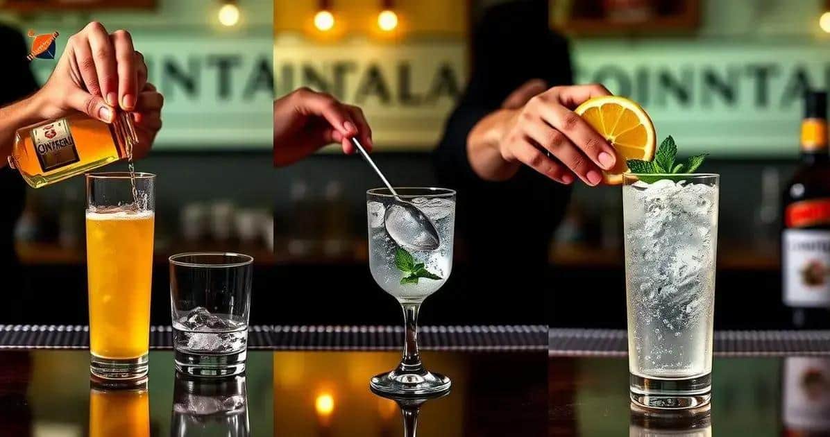 Método de preparación de la bebida con Cointreau fizz