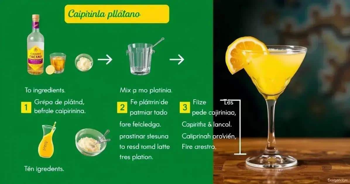 Método de preparación de la Caipirinha de plátano