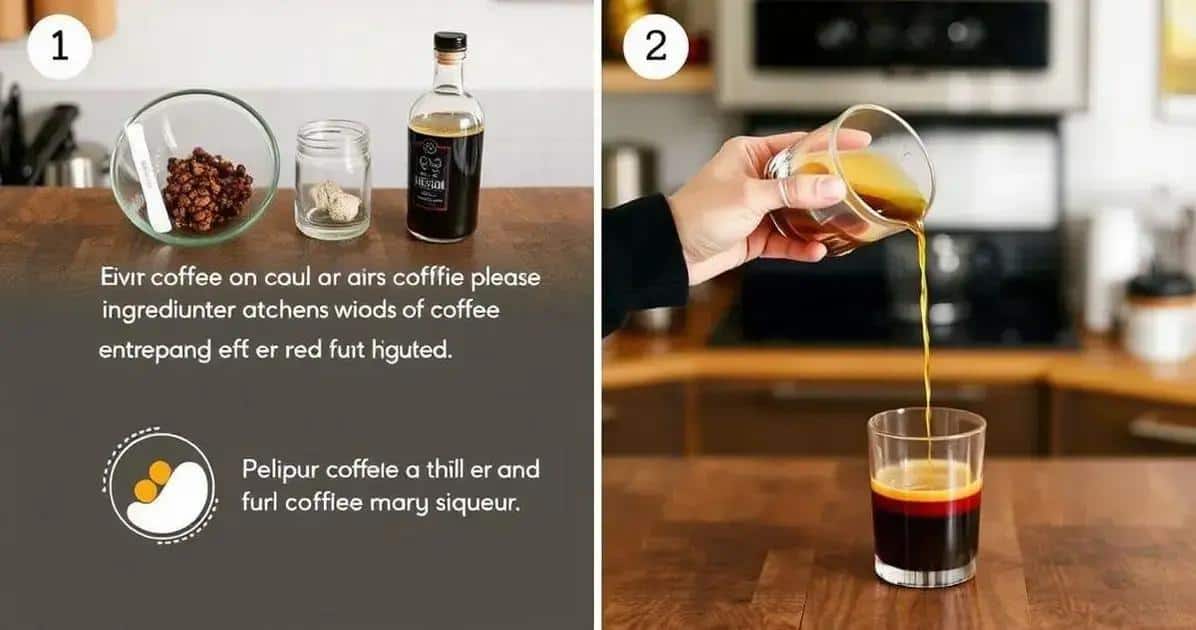 Método de preparación del Café con licor de frutas rojas