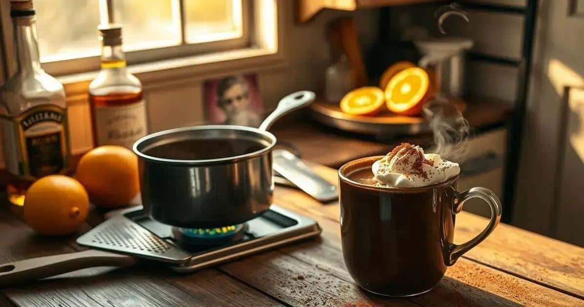 Método de Preparación del Chocolate con Ron y Ralladura de Naranja