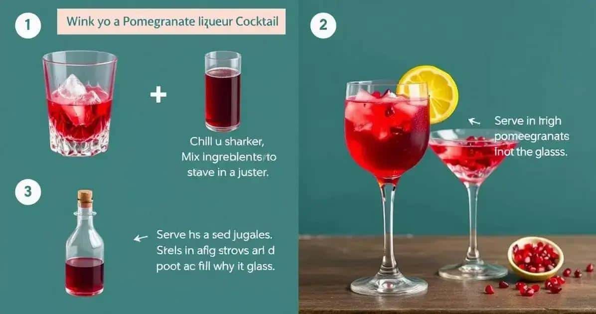 Método de preparación del cóctel con licor de granada