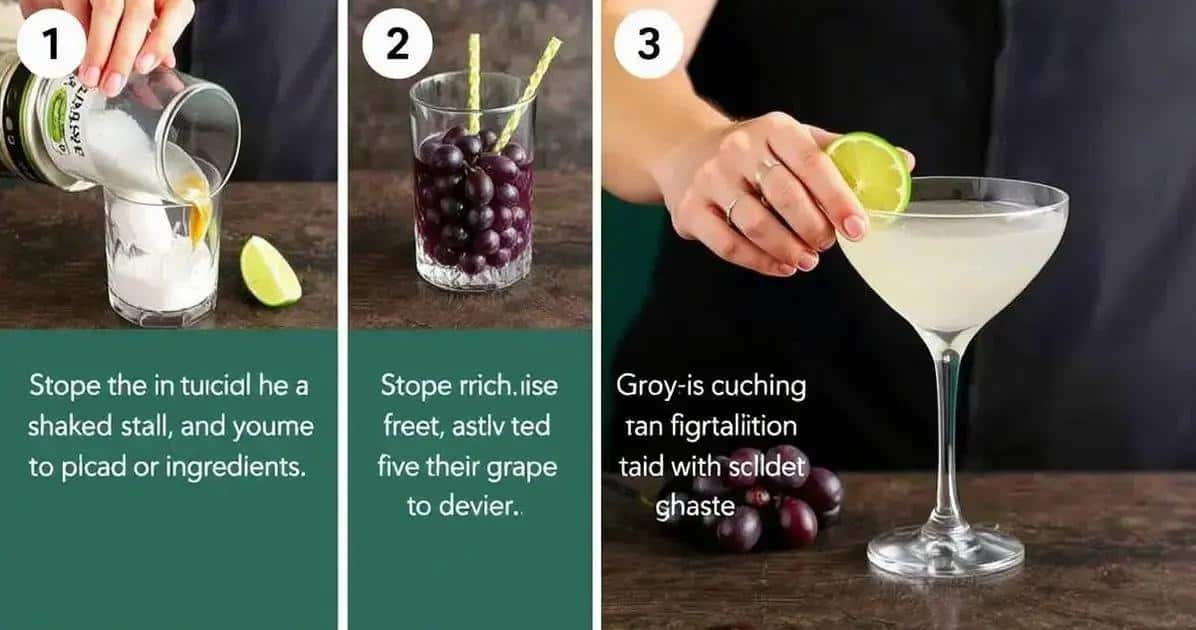 Método de preparación del Daiquiri de uva