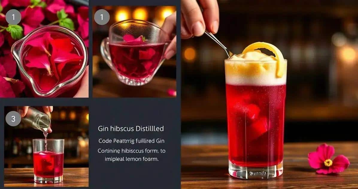 Método de Preparación del Gin con Té de Hibisco