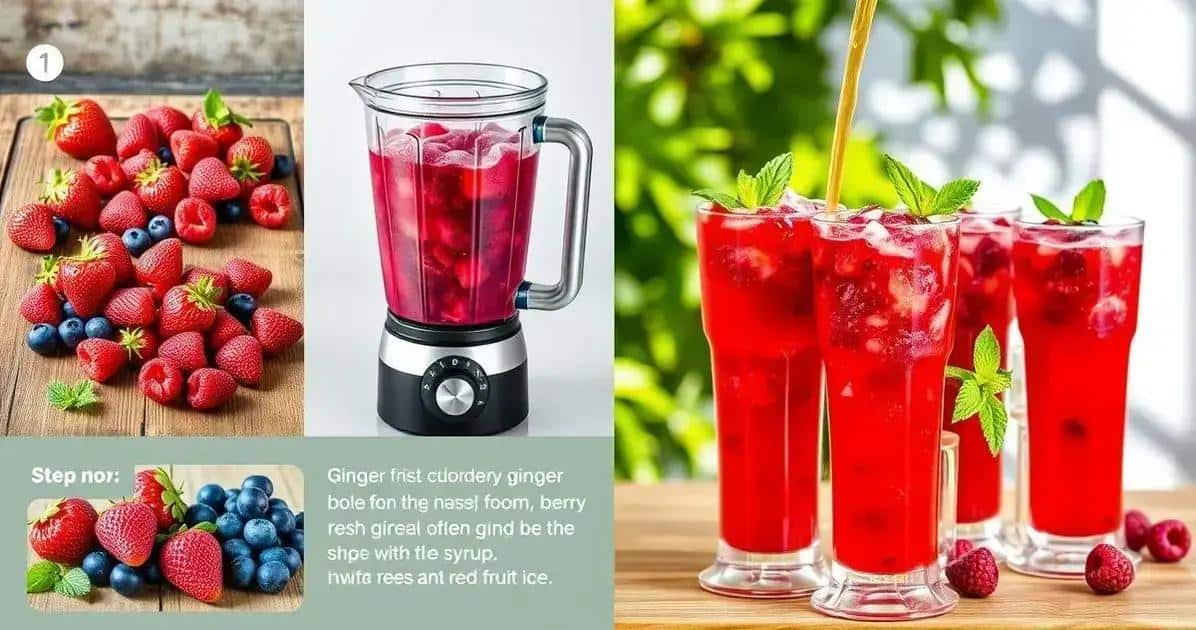 Método de preparación del Ice con frutas rojas
