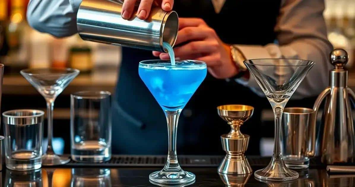 Método de Preparación del Martini Azul