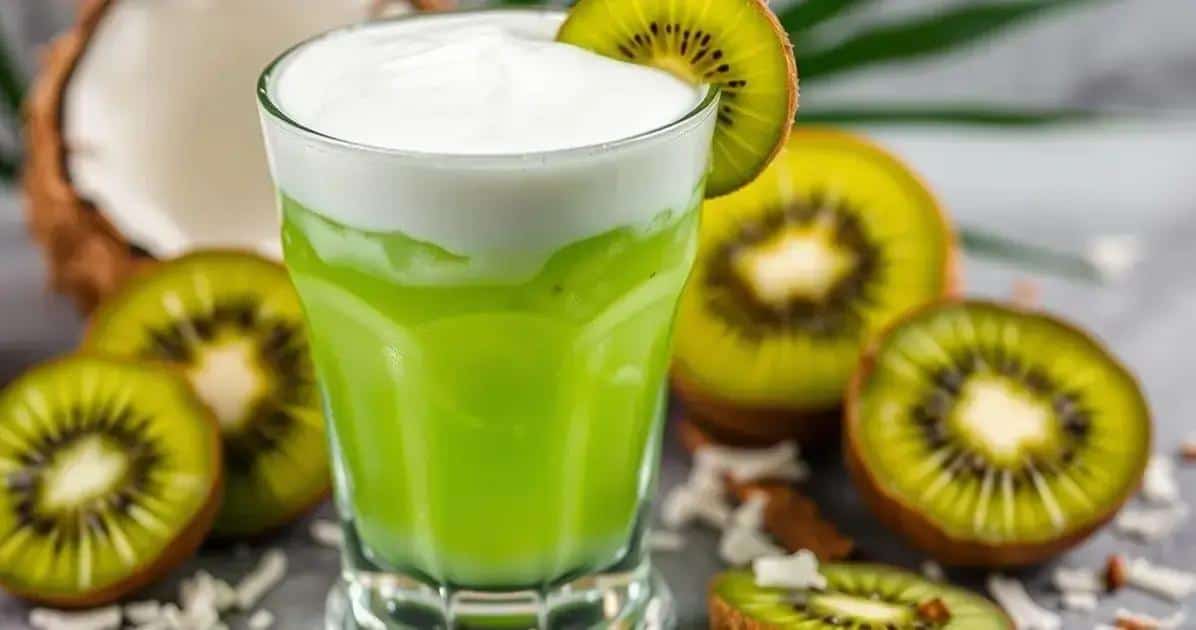 Mocktail de Kiwi con Espuma de Coco: La Bebida del Verano que Buscas