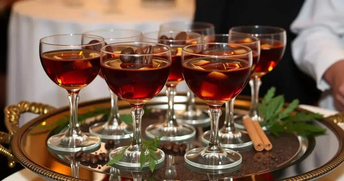 Presentación del cóctel en eventos