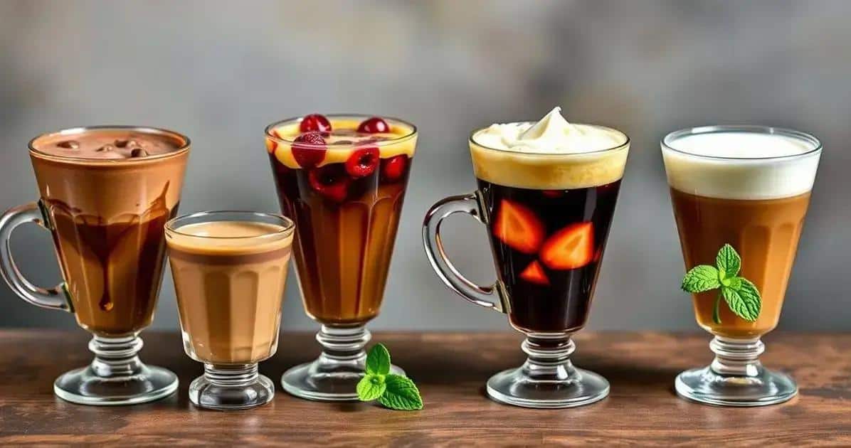 Variaciones del Café con licor de frutas rojas