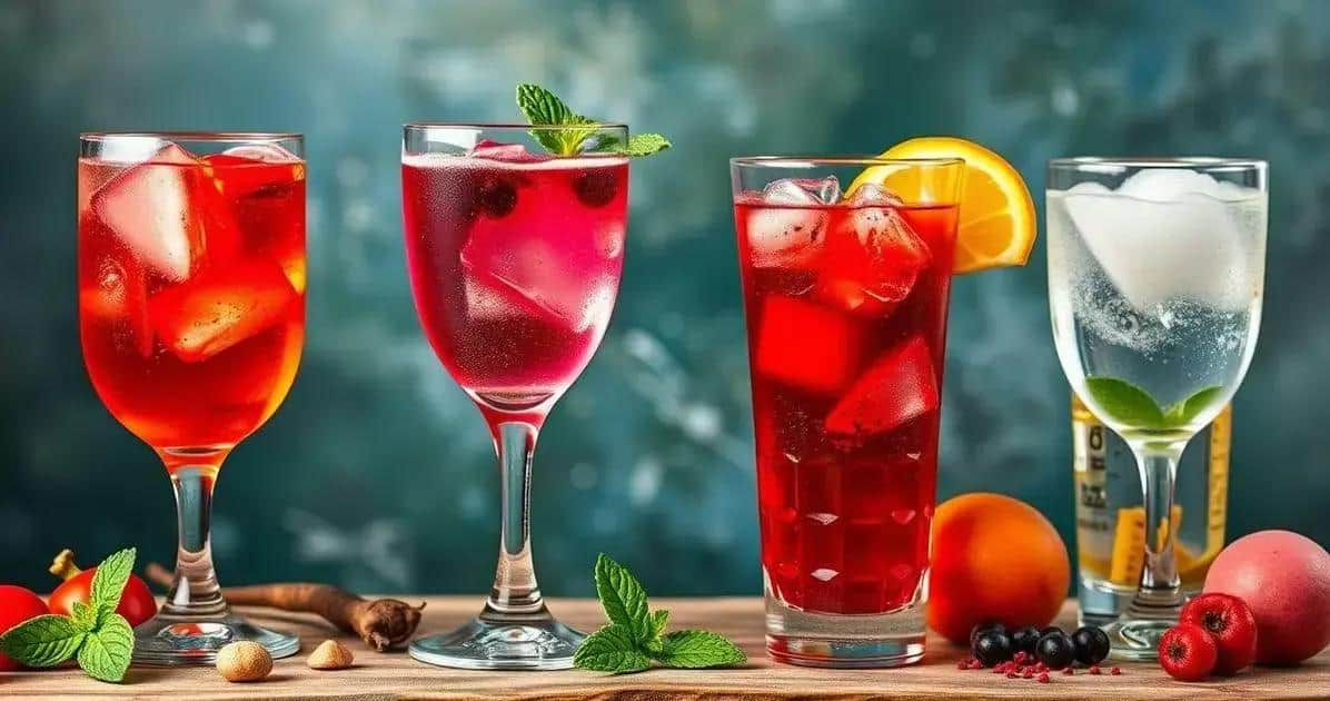 Variaciones del Vodka con soda de frutas rojas
