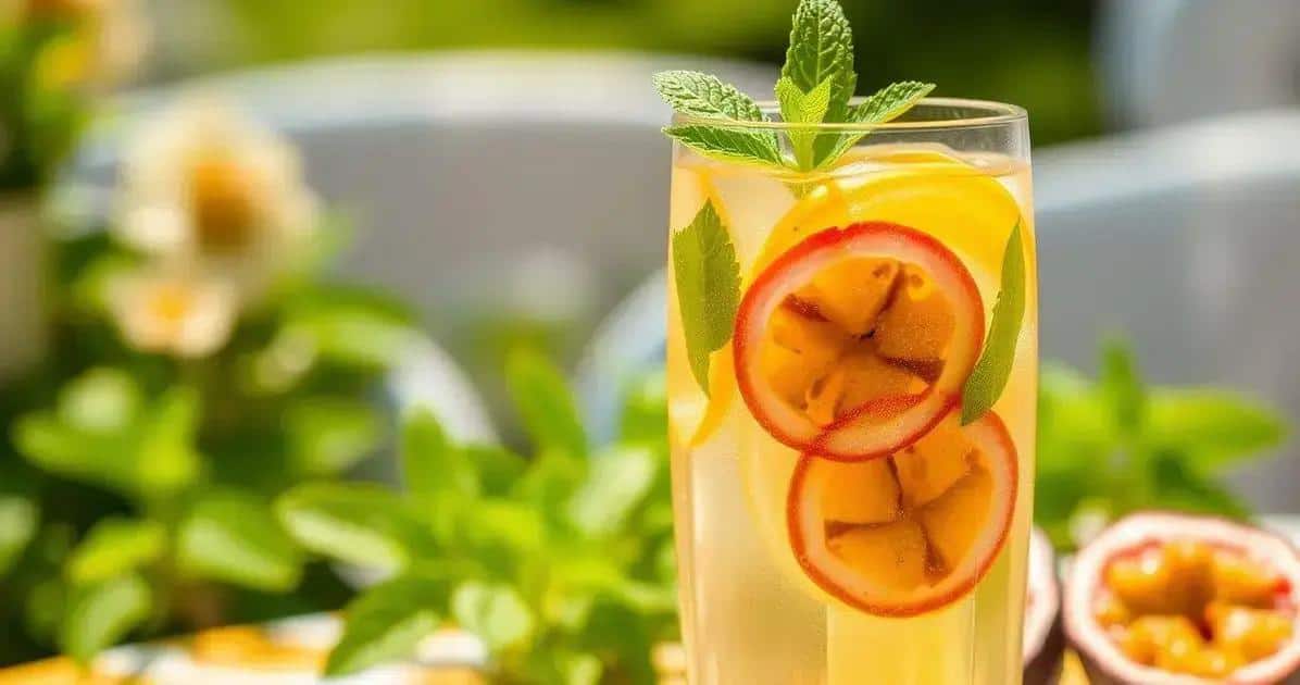Vino blanco con jugo de maracuyá y menta: refrescante y delicioso
