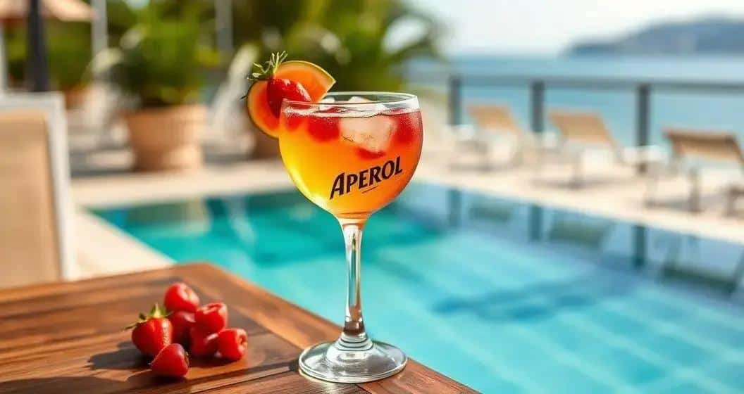 Aperol con licor de coco y frutas rojas: Una mezcla vibrante para refrescarte