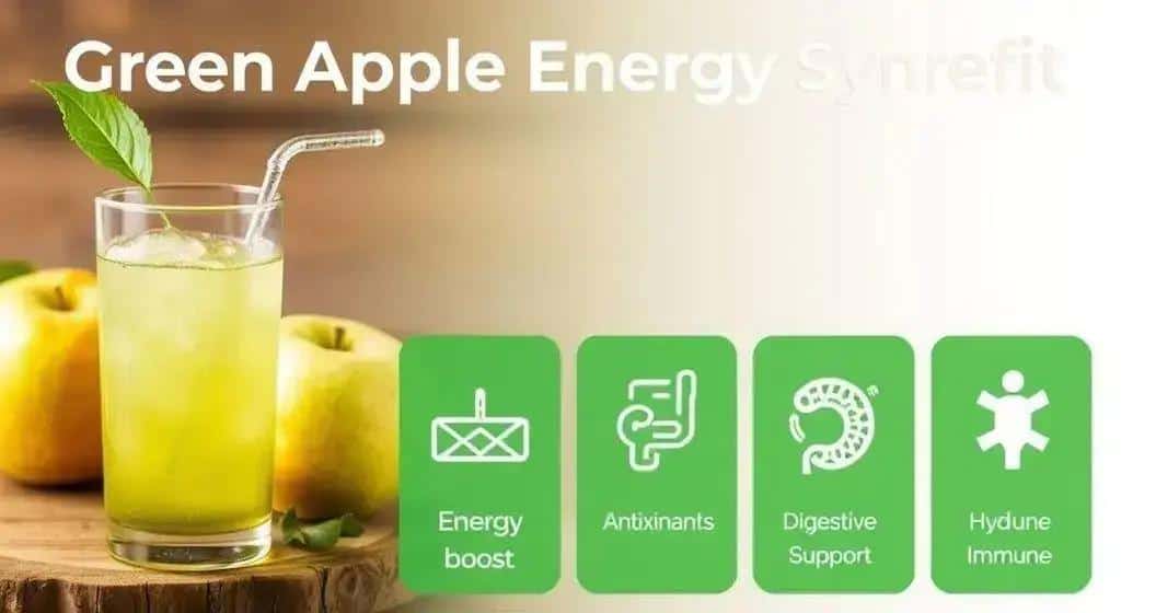 Beneficios del Energético con jarabe de manzana verde