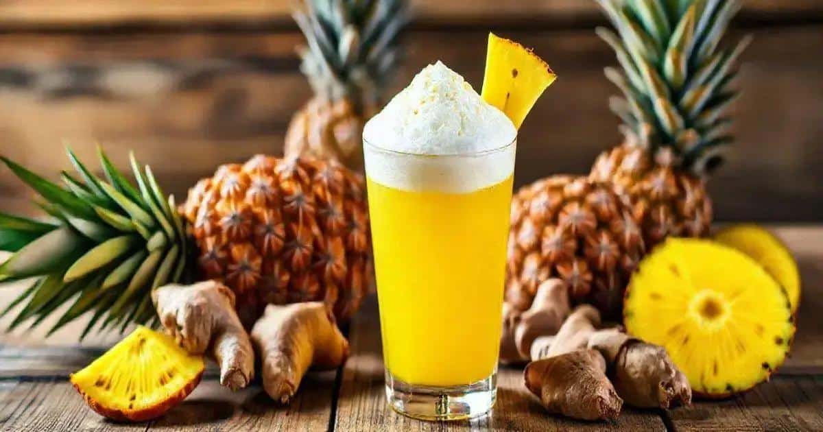 Caipiroska de Piña con Espuma de Jengibre: Un Cóctel Refrescante