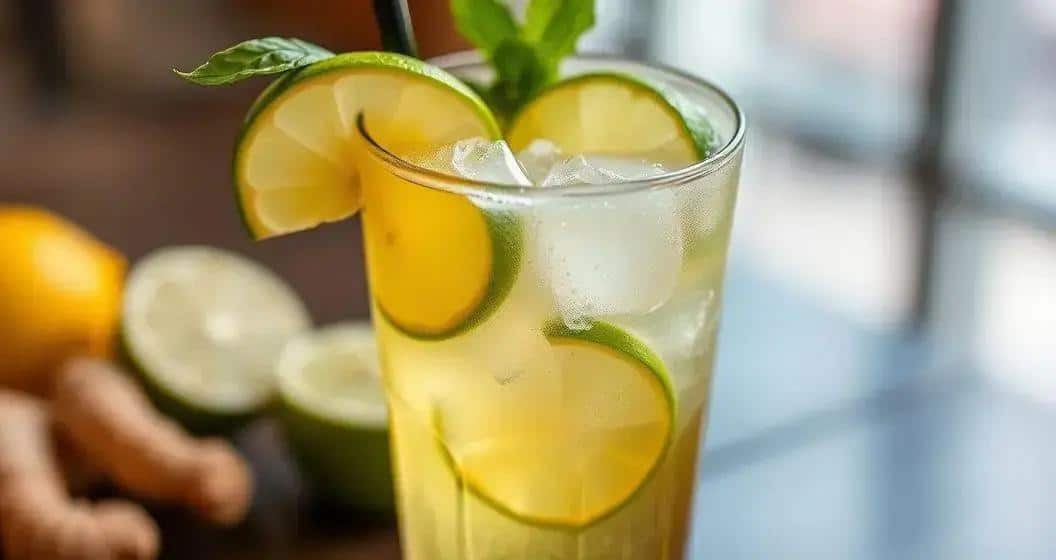 Cerveza con Jugo de Lima y Jarabe de Jengibre: ¡Descubre esta Bebida Refrescante!