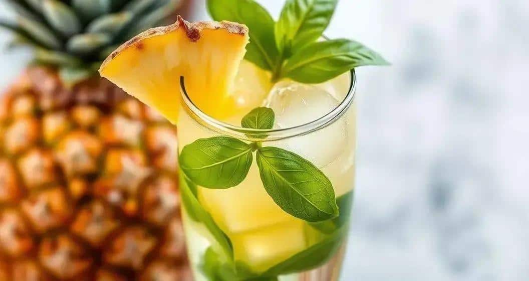 Champaña Tropical con Piña y Albahaca: ¡Una Delicia Refrescante Para Sorprender!