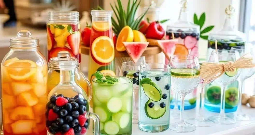 Cómo servir agua infusionada de manera creativa