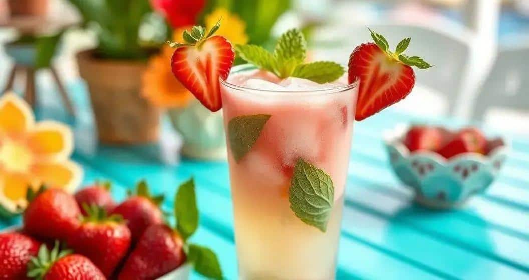 Daiquiri de fresa congelada con menta: la bebida perfecta para el verano