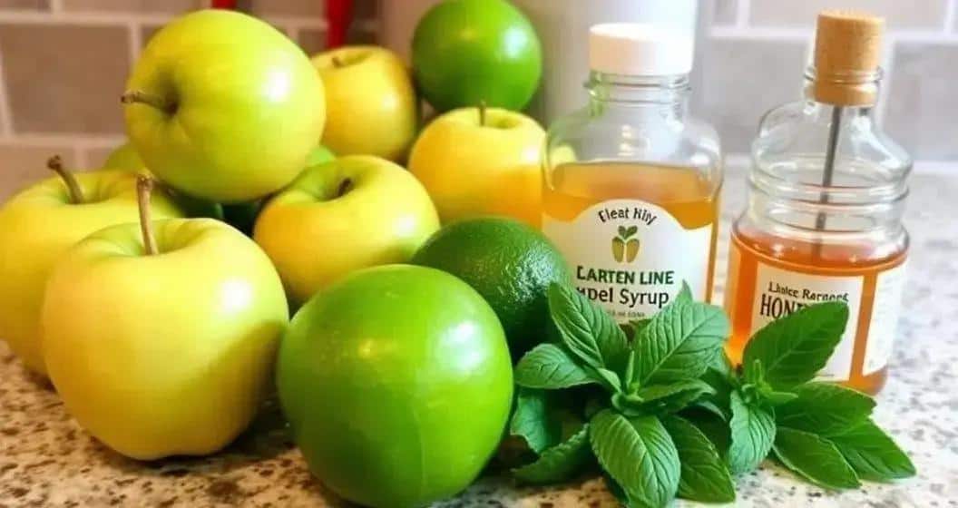 Ingredientes del Energético con jarabe de manzana verde