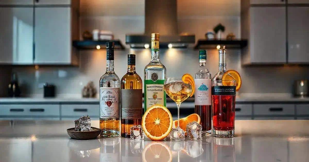 Ingredientes del Negroni con Licor de Café