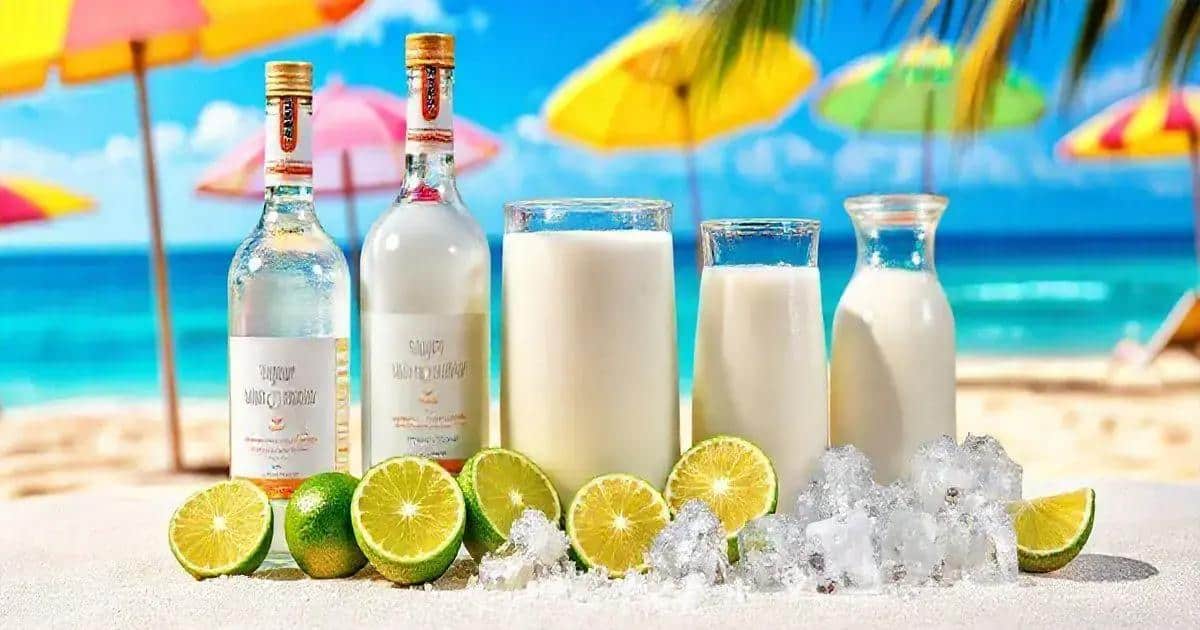 Ingredientes do Daiquiri de Coco