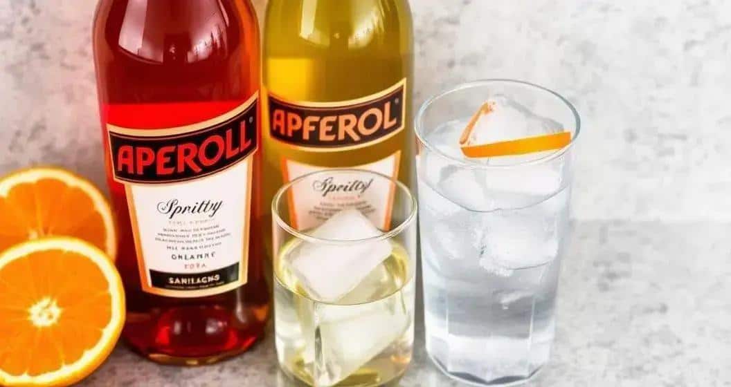 Ingredientes para Aperol Spritz con espumante
