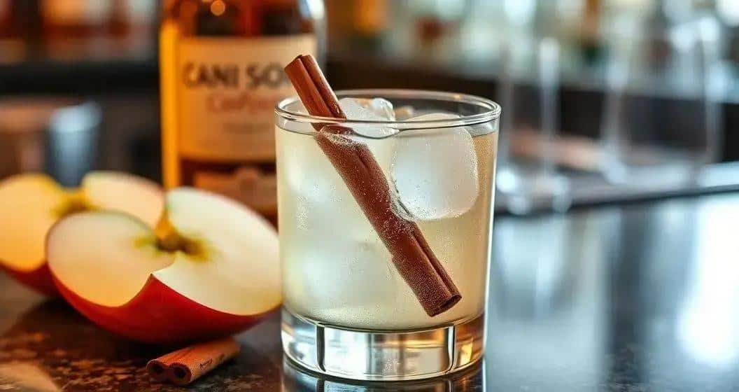 Ingredientes para el Coñac con Soda de Manzana y Canela