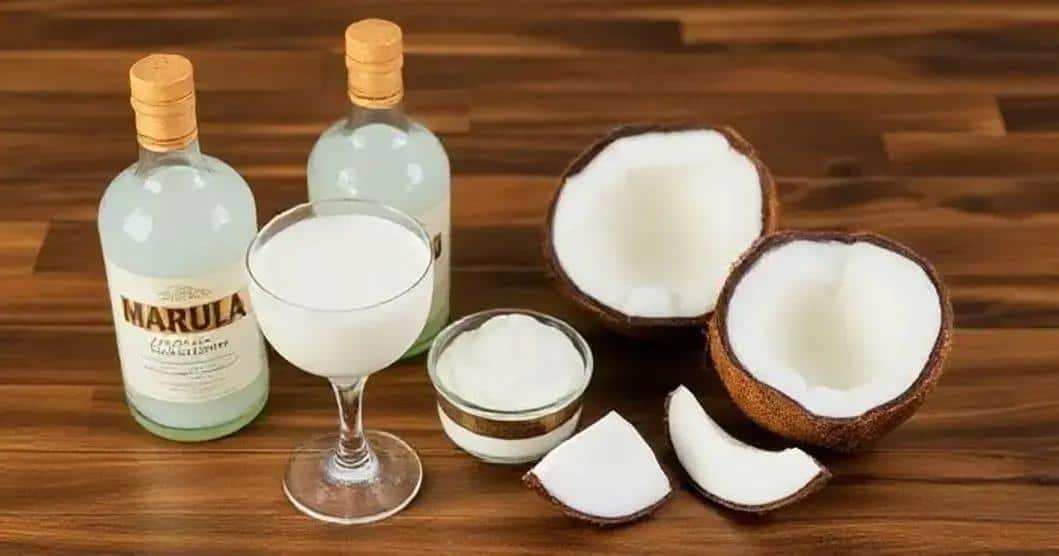 Ingredientes para el Licor de Marula con Crema de Coco