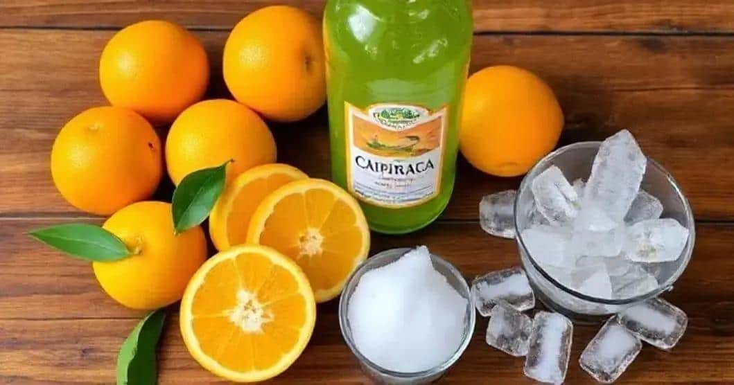 Ingredientes para la Caipirinha de Naranja