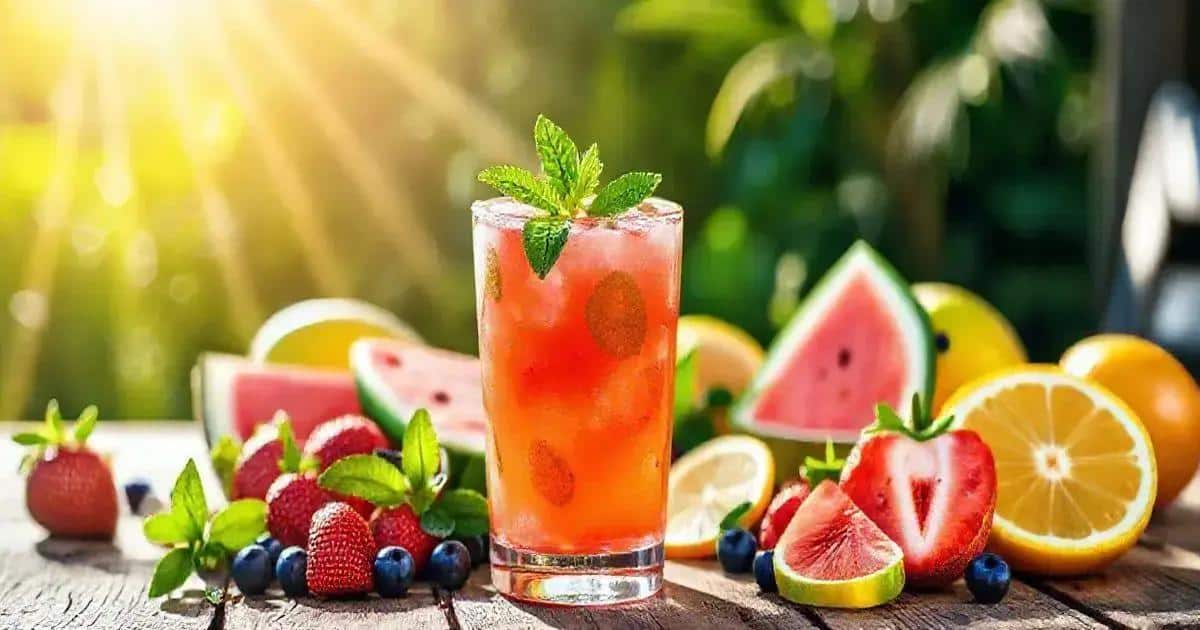Ingredientes para preparar una Caipiroska de Sandía con Menta