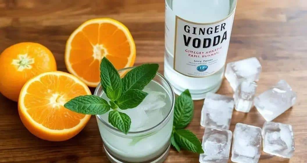 Ingredientes para Vodka con Soda de Jengibre y Naranja