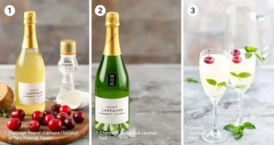 Método de Preparación de la Champaña con Licor de Coco