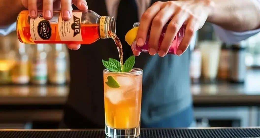 Método de preparación del Aperol con soda de maracuyá y menta