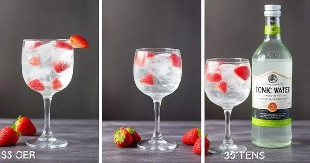 Método de preparación del Gin Tónica con Licor de Frutas Rojas