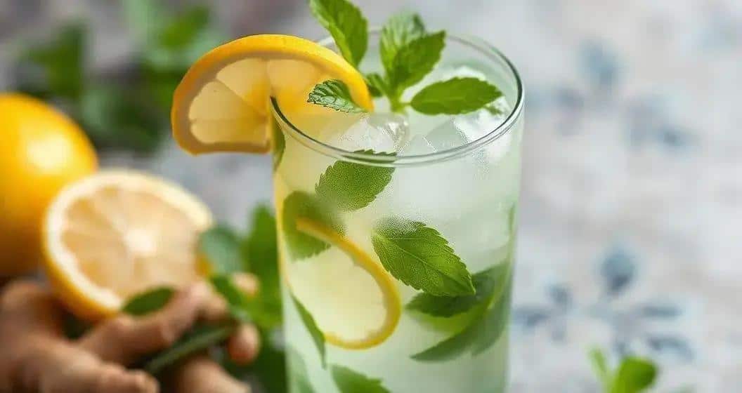 Soda de Limón con Menta y Jengibre: Refrescante y Deliciosa